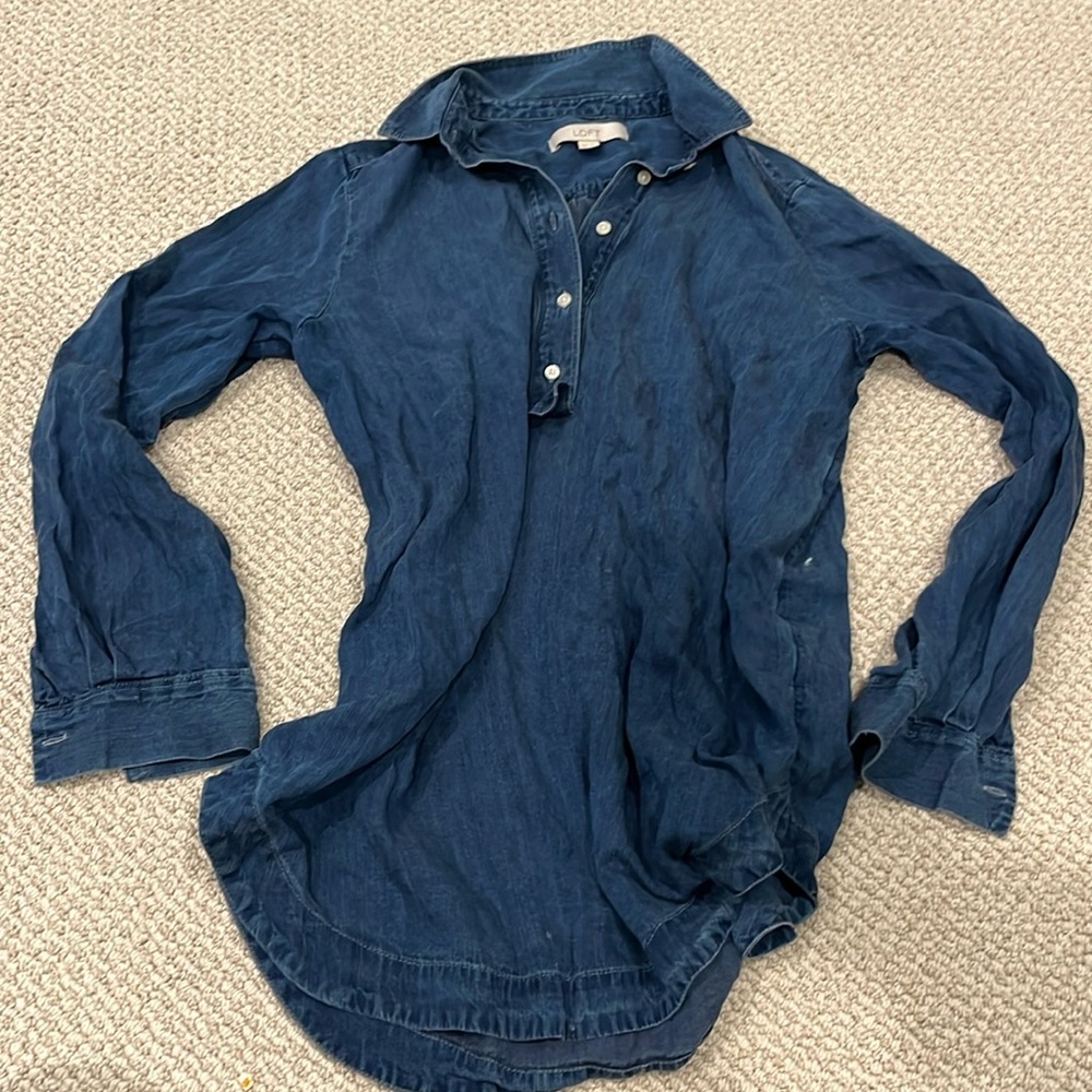 Ann Taylor Loft Denim Shirt